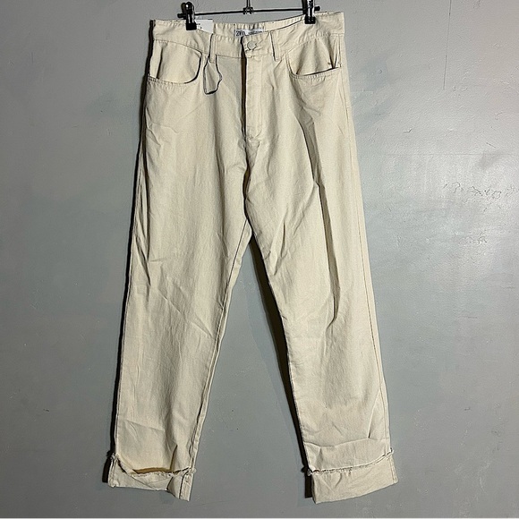 Zara Other - Zara Straight Fit Cream Men Chino Jeans NEW NWT
